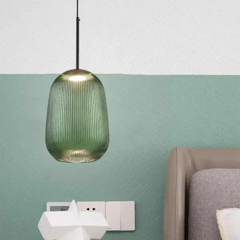 Olive Ripple Pendant Light