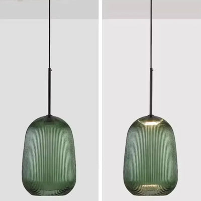 Olive Ripple Pendant Light