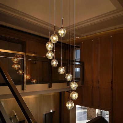 Ordo Staircase Long Glass Chandelier