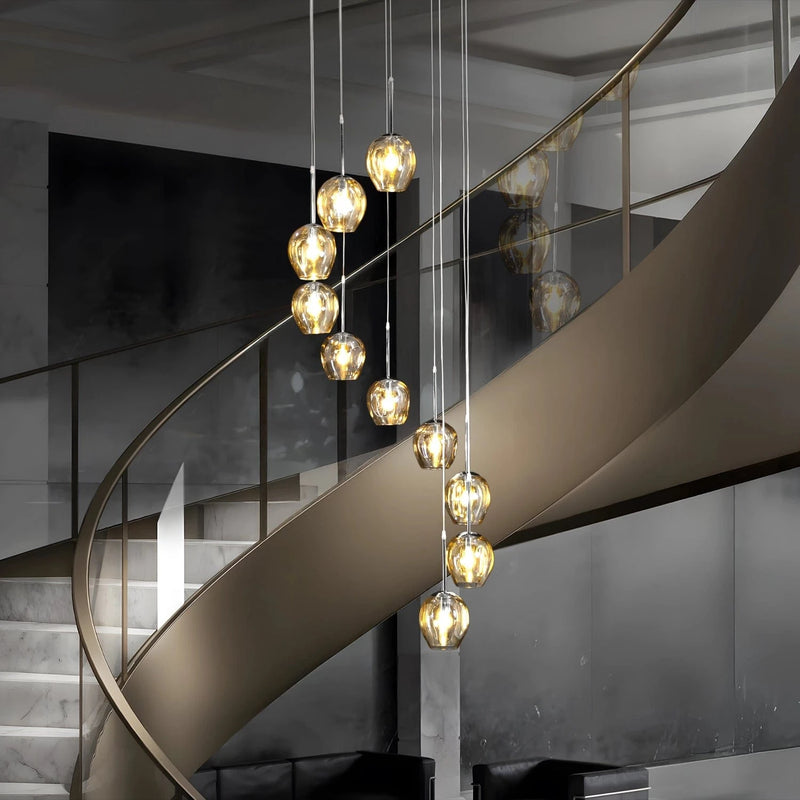 Ordo Staircase Long Glass Chandelier