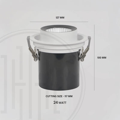 Adjustable Full Recessed COB Spotlight