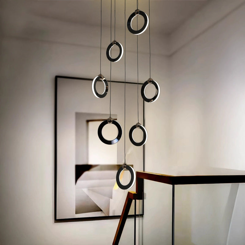 Aerial Rings Hanging Pendant Light