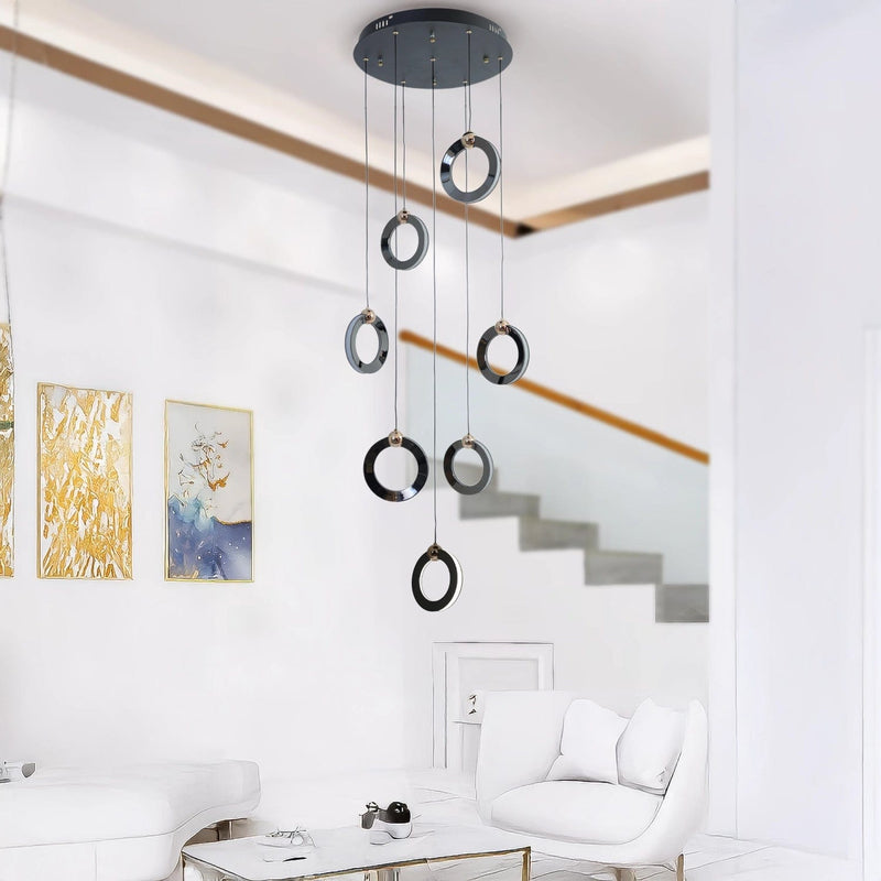 Aerial Rings Hanging Pendant Light