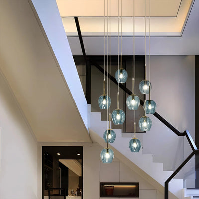 Ordo Staircase Long Glass Chandelier
