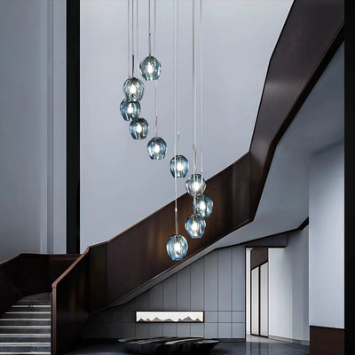 Ordo Staircase Long Glass Chandelier