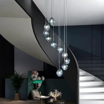 Ordo Staircase Long Glass Chandelier