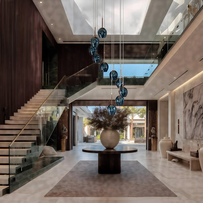 Ordo Staircase Long Glass Chandelier