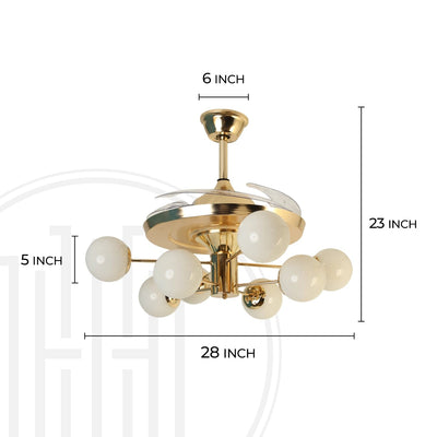 Bellus Chandelier Ceiling Fan with Remote Control