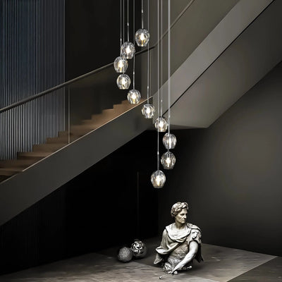 Ordo Staircase Long Glass Chandelier
