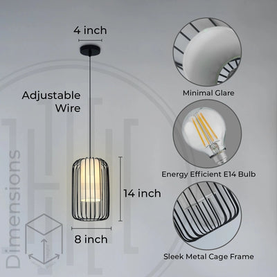 Metal Cage Hanging Light