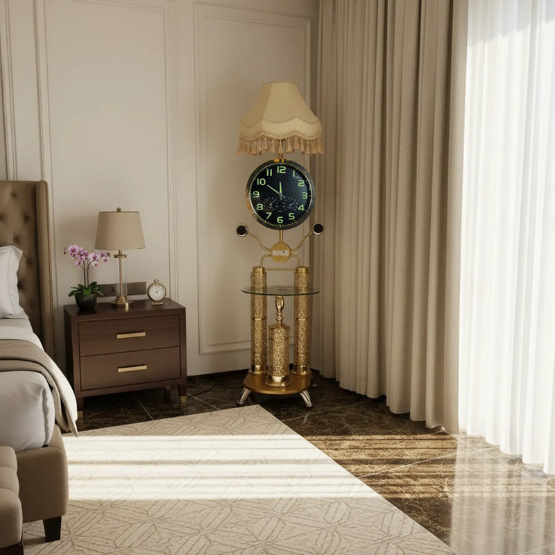 Regal Clock Floor Lamp with Bluetooth Speaker | RGB & Warm Light Floor ...