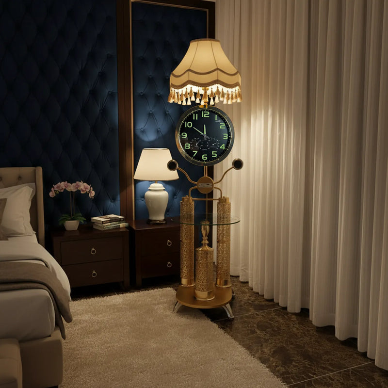 Regal Clock Floor Lamp with Bluetooth Speaker | RGB & Warm Light Floor ...