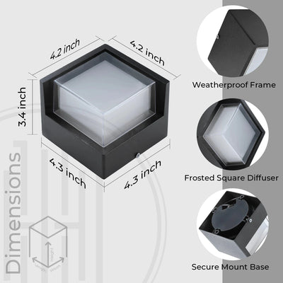 Cecidimus Square LED Outdoor Wall Facade Light