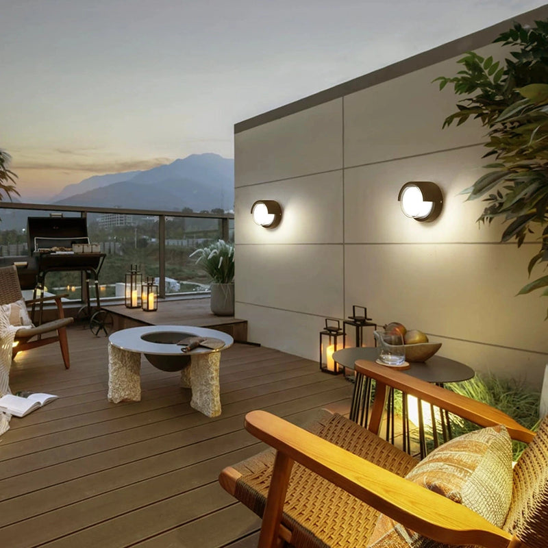 Cecidimus Round Led Outdoor Wall Facade Light