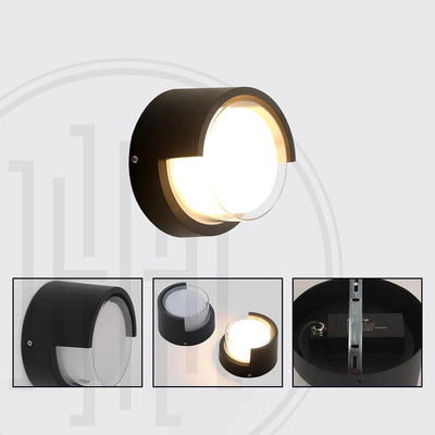 Cecidimus Round Led Outdoor Wall Facade Light