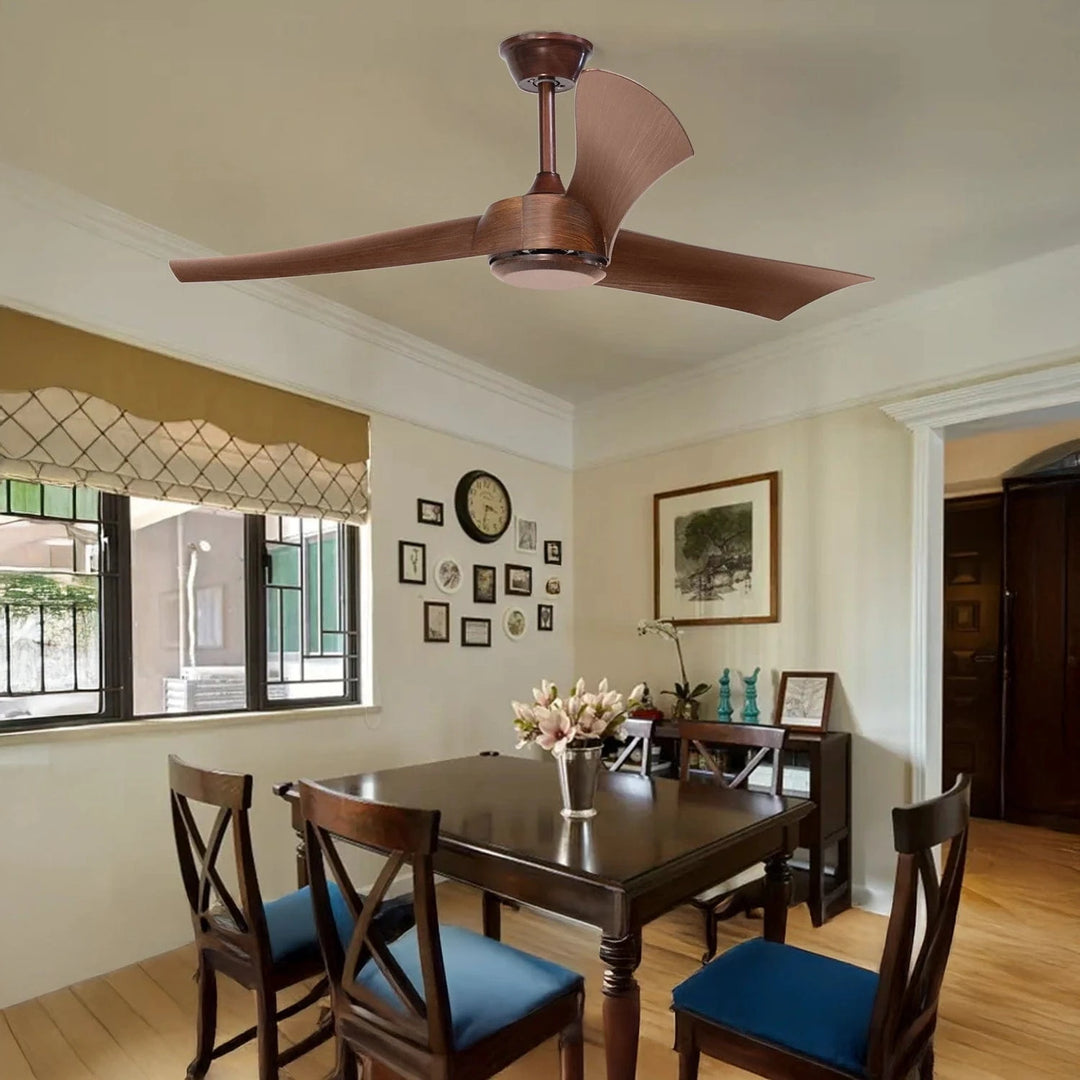 Cedar Breeze Ceiling Fan with Remote Control (Teak Finish Fiber
