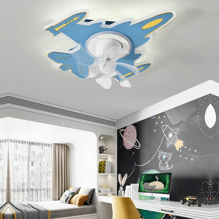 Airplane Ceiling Fan Boys Room Light Fixture Skysail Kid's Room - Main Image