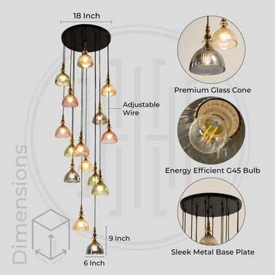Bellflora Pendant Duplex Chandelier