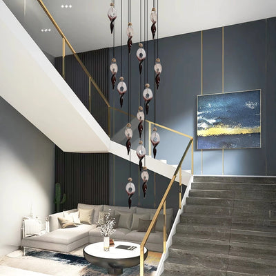 Crystal Flame Pendant Chandelier
