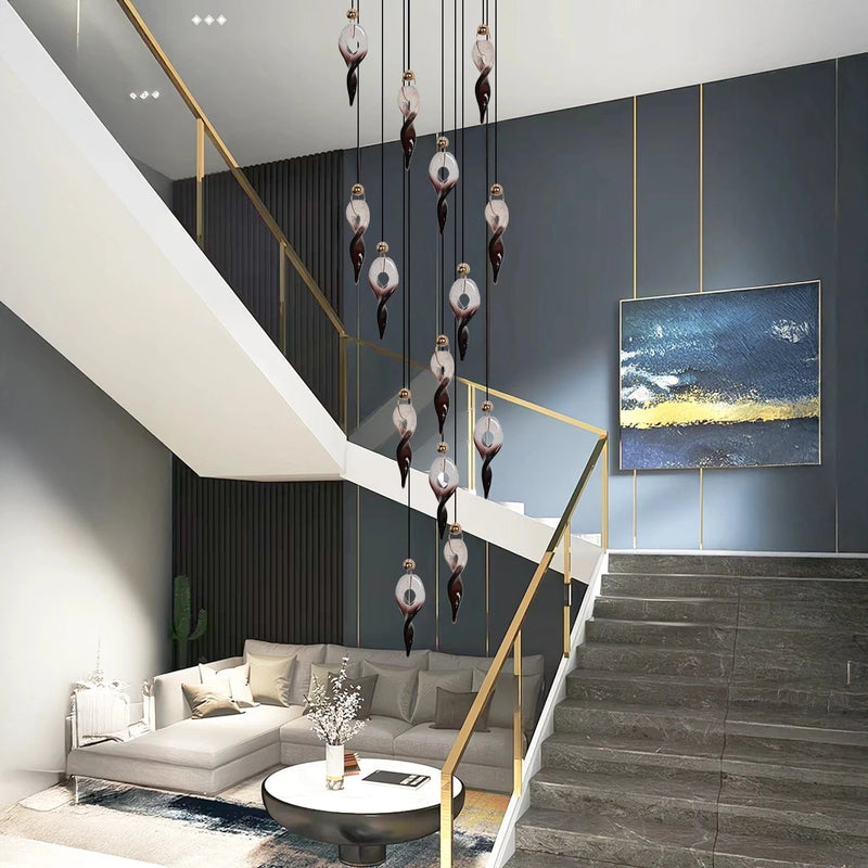 Crystal Flame Pendant Chandelier