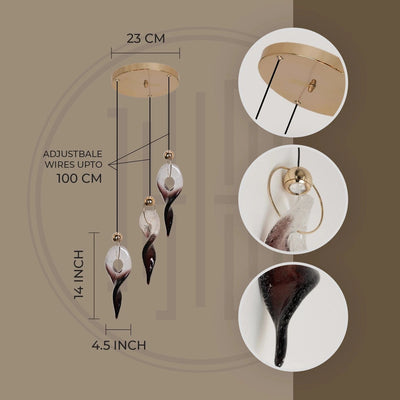 Crystal Flame Pendant Chandelier