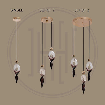 Crystal Flame Pendant Chandelier
