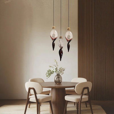Crystal Flame Pendant Chandelier