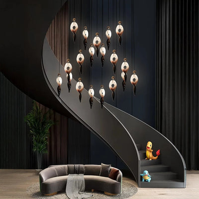 Crystal Flame Pendant Chandelier