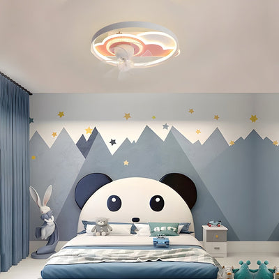 Cloud Kid's Room Chandelier Ceiling Fan with Remote Control