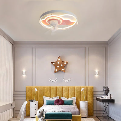Cloud Kid's Room Chandelier Ceiling Fan with Remote Control