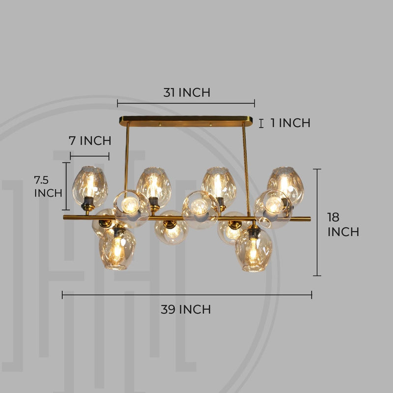 Efivos Exodus 12 Head Chandelier