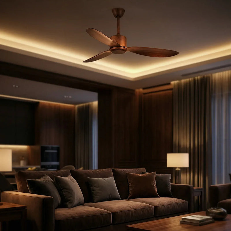 Aristo Timber 52” Ceiling Fan with Remote Control | Premium Wood Finish ...