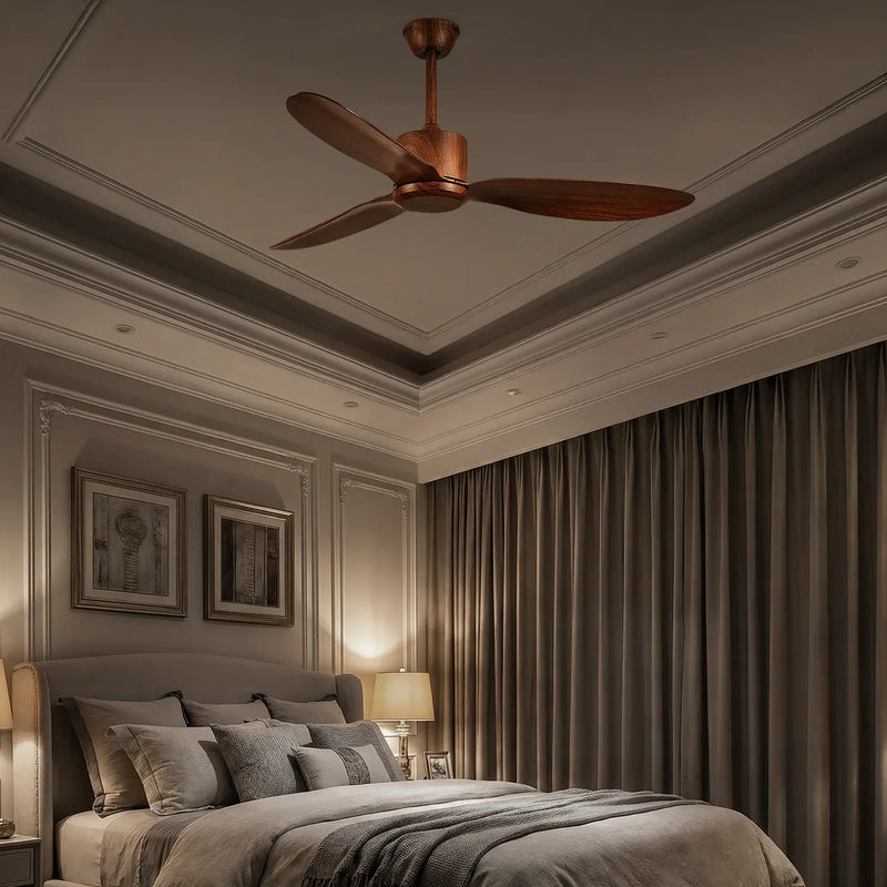 Aristo Timber 52” Ceiling Fan with Remote Control | Premium Wood Finish ...