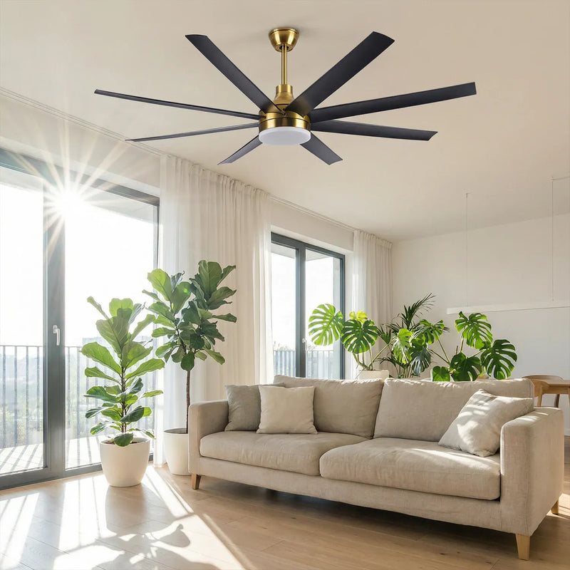 Orvex 8 Blade Ceiling Fan with Remote Control & 18W LED Light | 60 Inch ...