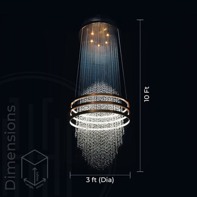 Galactic Stellar Rainfall Chandelier