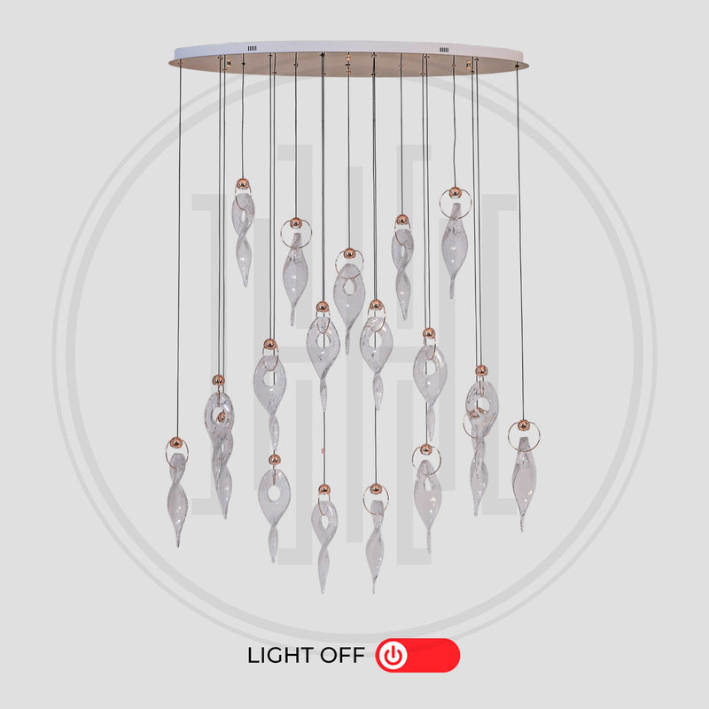 Crystal Flame Pendant Chandelier