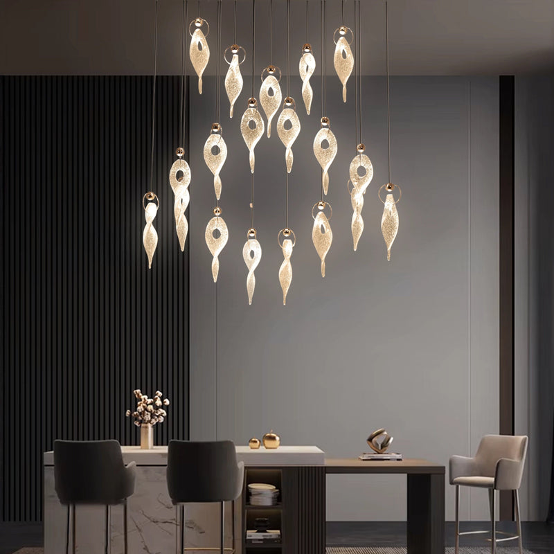 Crystal Flame Pendant Chandelier