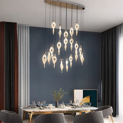 Crystal Flame Pendant Chandelier