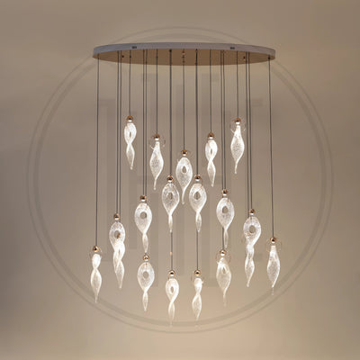 Crystal Flame Pendant Chandelier