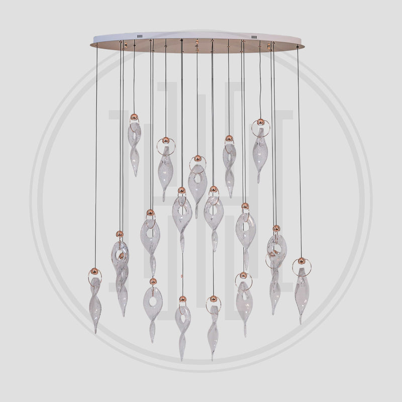 Crystal Flame Pendant Chandelier