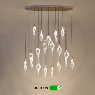 Crystal Flame Pendant Chandelier