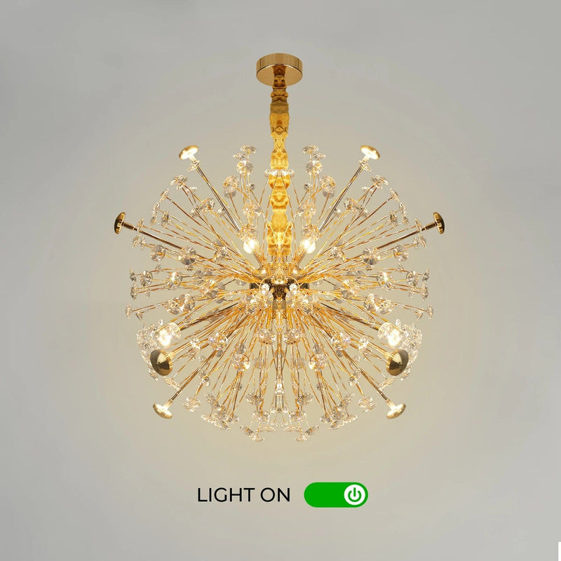 Golden Radiance Burst Chandelier