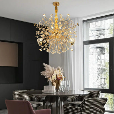 Golden Radiance Burst Chandelier