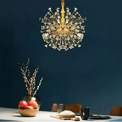 Golden Radiance Burst Chandelier