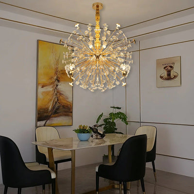 Golden Radiance Burst Chandelier