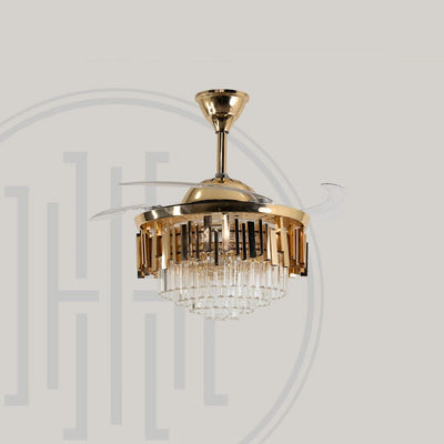 Golden Mamba Chandelier Ceiling Fan with Remote Control