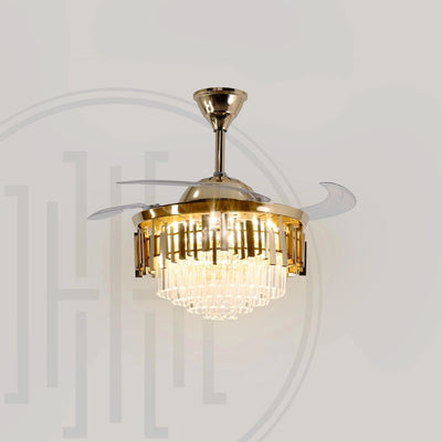Golden Mamba Chandelier Ceiling Fan with Remote Control
