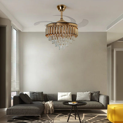 Golden Mamba Chandelier Ceiling Fan with Remote Control