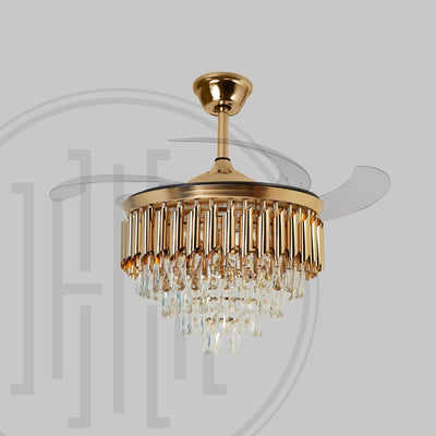 Golden Mamba Chandelier Ceiling Fan with Remote Control