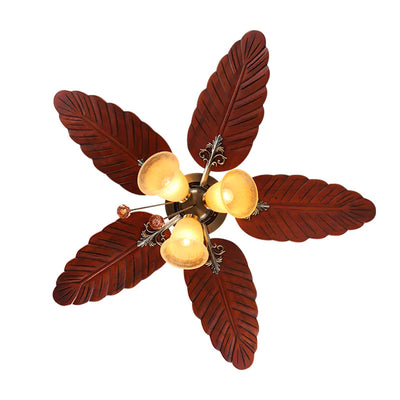 Tropical Breeze Wooden Ceiling Fan with Remote Control - 52"Inch Blade Size